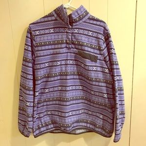 XL fuzzy geometric designed pullover